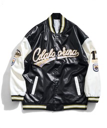 CALIFORNIA OUTFITTERS | 12A14-SZ レザーライク スタジアム ブルゾン(スタジャン)