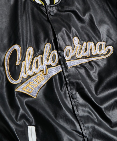 CALIFORNIA OUTFITTERS(カリフォルニア アウトフィッターズ)の「12A14-SZ レザーライク スタジアム ブルゾン(スタジャン・メンズ・ブラック・XL/L/M)」の3枚目の写真