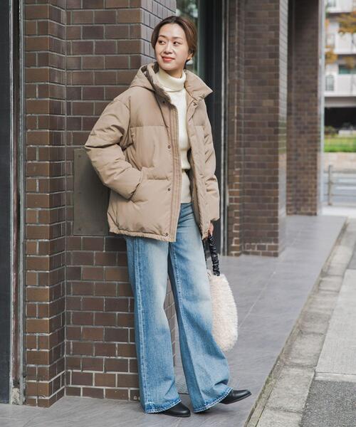 セール】ミドルダウンジャケット｜冬服/防寒/撥水/2WAY/軽量/通勤服