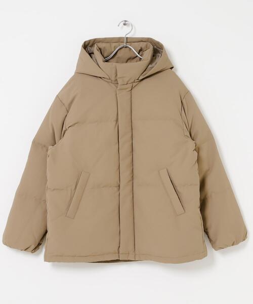 URBAN RESEARCH DOORS（アーバンリサーチドアーズ）の「ミドルダウンジャケット｜冬服/防寒/撥水/2WAY/軽量/通勤服/お出かけ（ダウンジャケット/コート・レディース・モカ/アイボリー/ブラック・MEDIUM）」の20枚目の写真