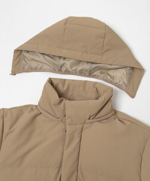 URBAN RESEARCH DOORS（アーバンリサーチドアーズ）の「ミドルダウンジャケット｜冬服/防寒/撥水/2WAY/軽量/通勤服/お出かけ（ダウンジャケット/コート・レディース・モカ/アイボリー/ブラック・MEDIUM）」の21枚目の写真