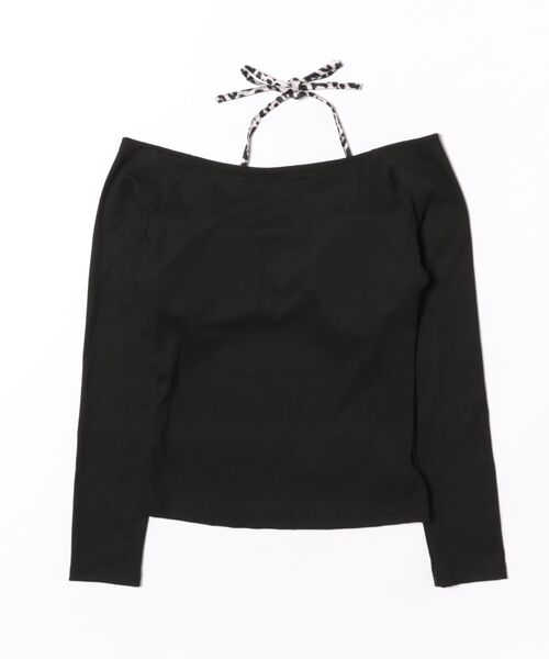 ViViDAY（ビビデー）の「【2点セット】ワンショルダーカットソー＋レオパード柄ブラジャー（Tシャツ/カットソー・レディース・ブラック・M）」の11枚目の写真