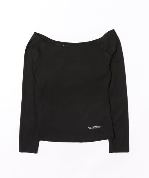 ViViDAY（ビビデー）の「【2点セット】ワンショルダーカットソー＋レオパード柄ブラジャー（Tシャツ/カットソー・レディース・ブラック・M）」の12枚目の写真
