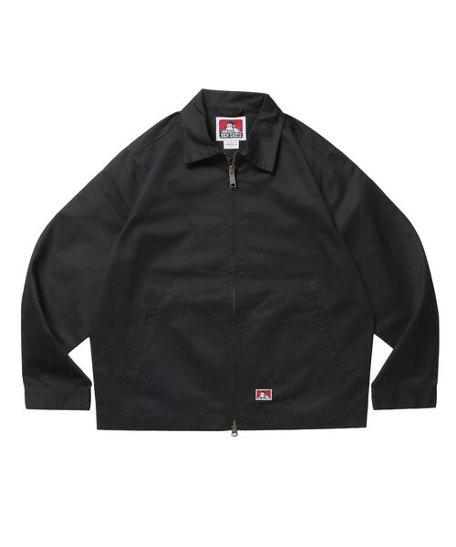 BEN DAVIS/WHITE LABEL（ベンデイビス ホワイトラベル）の「【BEN DAVIS（ベンデイビス）】EISENHOWER LITE JACKET / ジャケット ツイル アジャスター ダブルジップ ワーク ワンポイント（その他アウター・メンズ・ブラック/ベージュ・MEDIUM/X-LARGE/LARGE）」の3枚目の写真