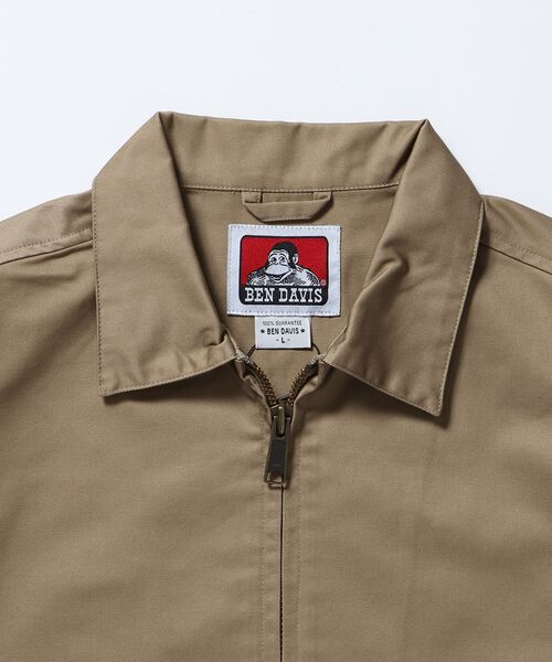 BEN DAVIS/WHITE LABEL（ベンデイビス ホワイトラベル）の「【BEN DAVIS（ベンデイビス）】EISENHOWER LITE JACKET / ジャケット ツイル アジャスター ダブルジップ ワーク ワンポイント（その他アウター・メンズ・ブラック/ベージュ・MEDIUM/X-LARGE/LARGE）」の12枚目の写真
