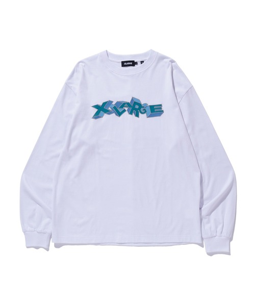 XLARGE(エクストララージ)の「3D LOGO L/S TEE(Tシャツ/カットソー・メンズ・ブラック/ホワイト/ブルー・XL/L/M/S)」の1枚目の写真