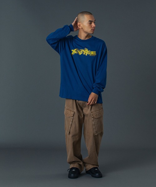 XLARGE(エクストララージ)の「3D LOGO L/S TEE(Tシャツ/カットソー・メンズ・ブラック/ホワイト/ブルー・XL/L/M/S)」の6枚目の写真
