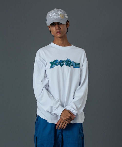 XLARGE(エクストララージ)の「3D LOGO L/S TEE(Tシャツ/カットソー・メンズ・ブラック/ホワイト/ブルー・XL/L/M/S)」の7枚目の写真