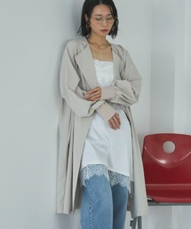 Doux archives | ノーカラーロングコート(ノーカラーコート)