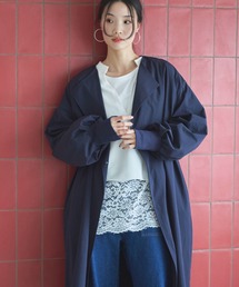 DOUX ARCHIVES（ドゥアルシーヴ）の「ノーカラーロングコート（ノーカラーコート）」