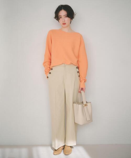 THE SHOP TK （ザ ショップ ティーケー ）の「【S-XLサイズ/選べる6色】どこから見ても美しい ガーターニット/洗濯機OK（ニット/セーター・レディース・ライトブルー/パープル/ライトグリーン/ナチュラル/スミクロ/オレンジ系・11/12/13/14）」の7枚目の写真