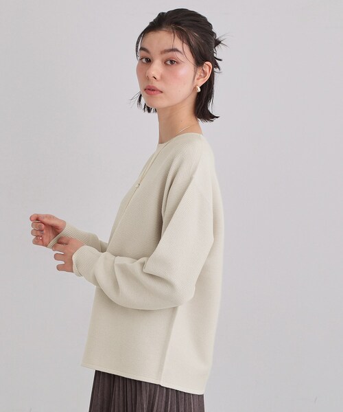 THE SHOP TK （ザ ショップ ティーケー ）の「【S-XLサイズ/選べる6色】どこから見ても美しい ガーターニット/洗濯機OK（ニット/セーター・レディース・ライトブルー/パープル/ライトグリーン/ナチュラル/スミクロ/オレンジ系・11/12/13/14）」の19枚目の写真