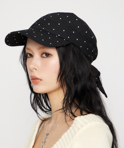 セール】DOT BACK TIE キャップ（キャップ）｜LAGUA GEM（ラグアジェム