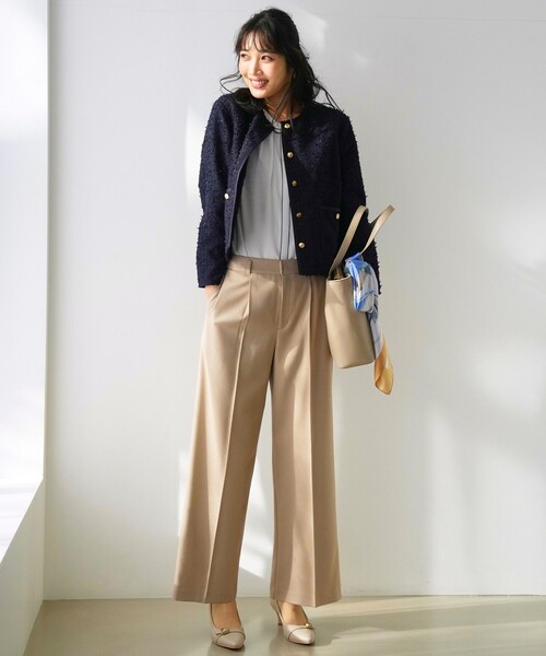 ANY SIS(エニィスィス)の「フロントタックバイカラー ブラウス(シャツ/ブラウス・レディース・ホワイト系/ベージュ系・X-LARGE)」の5枚目の写真
