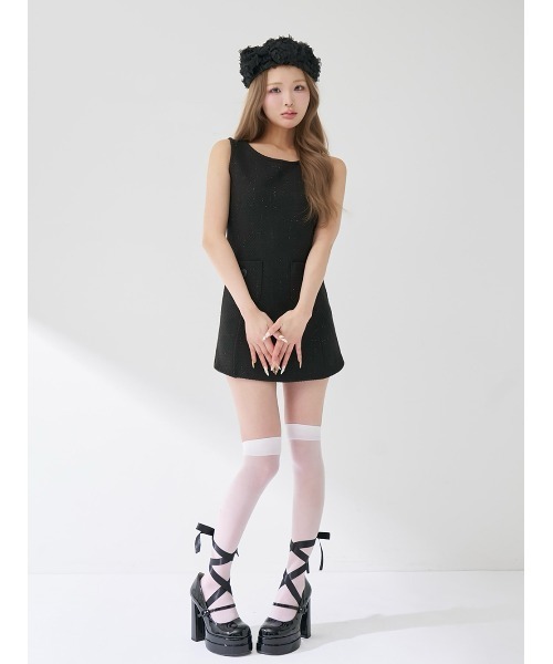 ツイードアンサンブルノースリミニワンピース（ワンピース）｜Darich