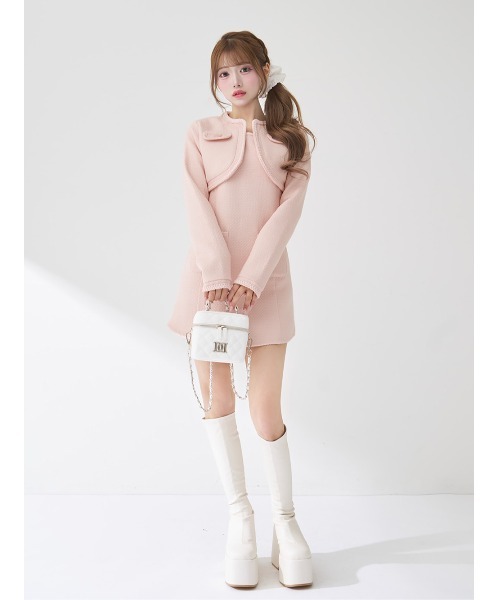 ツイードアンサンブルノースリミニワンピース（ワンピース）｜Darich