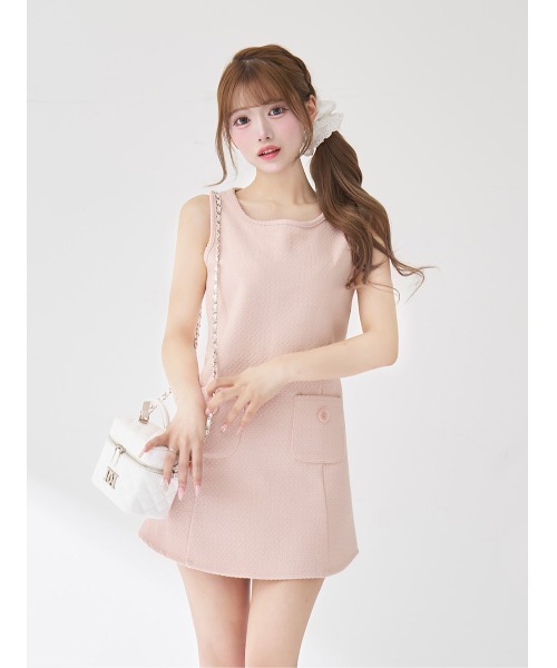ツイードアンサンブルノースリミニワンピース（ワンピース）｜Darich