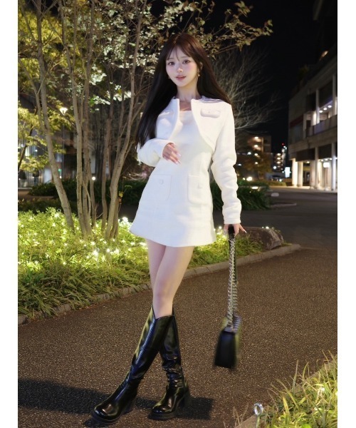 Darich ツイードアンサンブルノースリミニワンピース サイズF ツイードアンサンブルノースリミニワンピース – Darich (ダーリッチ)