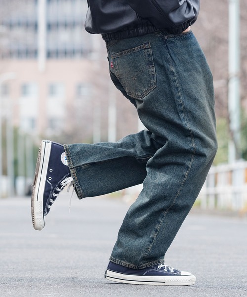 Levi's 568 ルーズストレート ダブルニー　Cグリーン　W34 ① Levi's/リーバイス 568(TM) ルーズストレートジーンズ グリーン