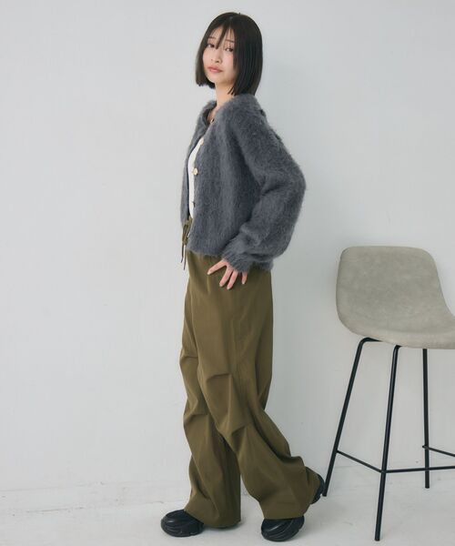 RETRO GIRL(レトロガール)の「カール起毛ニットカーデ(カーディガン/ボレロ・レディース・ライトグレー/ナチュラル/ブルー・FREE)」の17枚目の写真