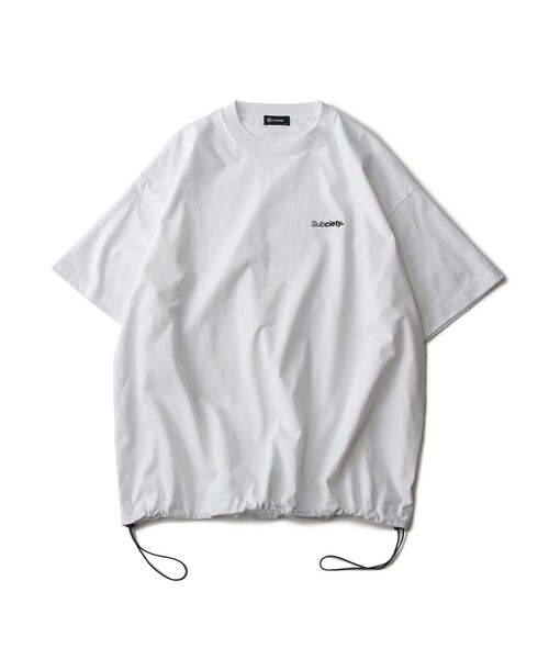 Subciety（サブサエティ）の「Drawstring tee（Tシャツ/カットソー・メンズ・スミクロ/ホワイト/ブラック・MEDIUM/LARGE/X-LARGE）」の21枚目の写真