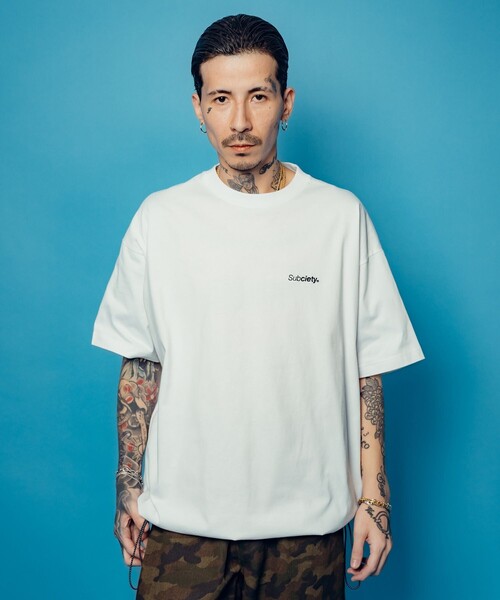 Subciety（サブサエティ）の「Drawstring tee（Tシャツ/カットソー・メンズ・スミクロ/ホワイト/ブラック・MEDIUM/LARGE/X-LARGE）」の19枚目の写真