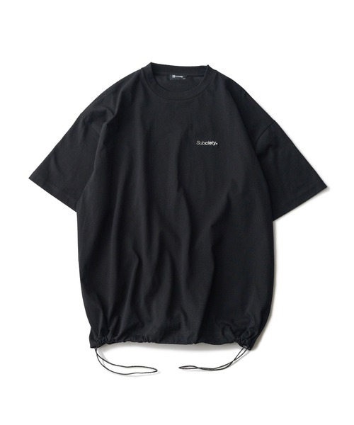 Subciety（サブサエティ）の「Drawstring tee（Tシャツ/カットソー・メンズ・スミクロ/ホワイト/ブラック・MEDIUM/LARGE/X-LARGE）」の6枚目の写真