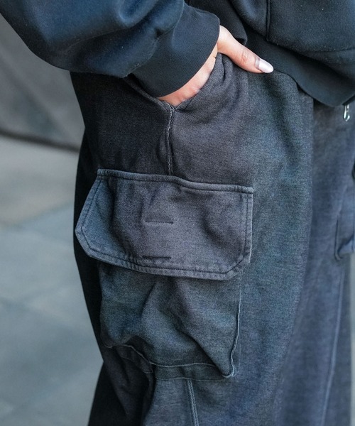BEN DAVIS(ベンデイビス)の「【BEN DAVIS/ベンデイビス】【最旬カーブシルエット】ワイドカーゴパンツ バレルカーゴ 裾ドローコード(カーゴパンツ・メンズ・ブラック/杢グレー・X-LARGE/MEDIUM/LARGE)」の9枚目の写真