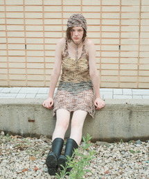 FUN FROM FUN（ファンフロムファン）の「TAPE SHELL DRESS, BROWN（ワンピース）」