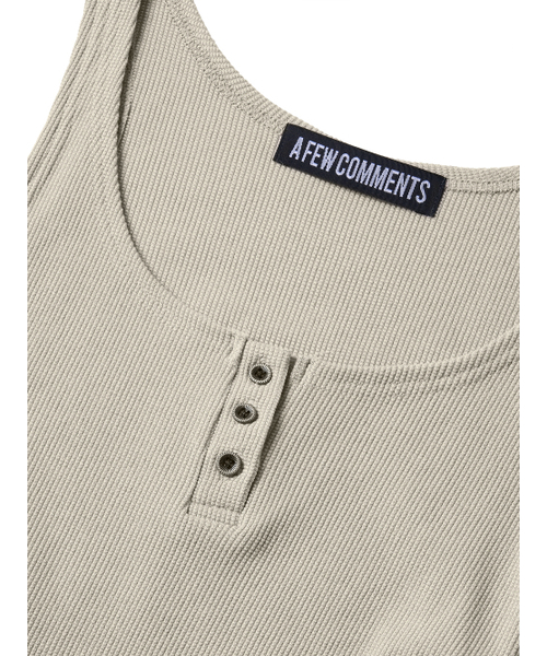 A FEW COMMENTS(アフューコメンツ)の「ワッフルシャーリングタンクトップ BEIGE(Tシャツ/カットソー・レディース・その他・FREE)」の3枚目の写真