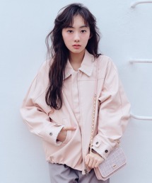 FURFUR（ファーファー）の「トリミング刺繍レザーライクブルゾン（ブルゾン）」