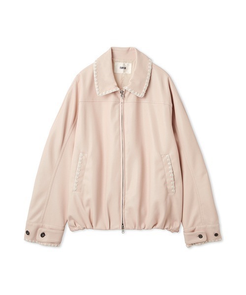 FURFUR（ファーファー）の「トリミング刺繍レザーライクブルゾン（ブルゾン・レディース・ブラック/ブラウン/ピンク・F）」の20枚目の写真