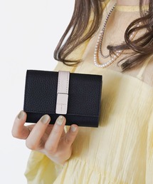 LASIEM（ラシエム）の「ミニ財布 レディース 本革 カードケース ベルト付き じゃばら スキミング防止（財布）」