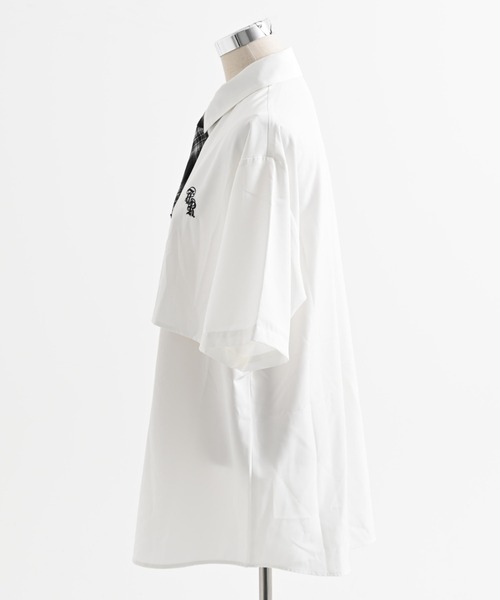 TRAVAS TOKYO(トラバス トウキョウ)の「『TRAVAS TOKYO/トラバス トーキョー』パンクスネクタイシャツ(シャツ/ブラウス・レディース・ブラック/ホワイト・FREE)」の18枚目の写真