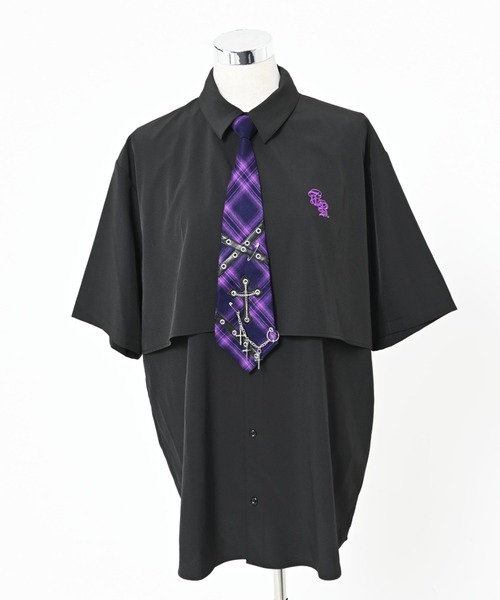 TRAVAS TOKYO(トラバス トウキョウ)の「『TRAVAS TOKYO/トラバス トーキョー』パンクスネクタイシャツ(シャツ/ブラウス・レディース・ブラック/ホワイト・FREE)」の22枚目の写真