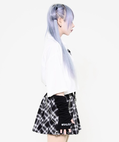 TRAVAS TOKYO(トラバス トウキョウ)の「『TRAVAS TOKYO/トラバス トーキョー』パンクスネクタイシャツ(シャツ/ブラウス・レディース・ブラック/ホワイト・FREE)」の7枚目の写真