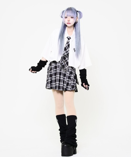 TRAVAS TOKYO(トラバス トウキョウ)の「『TRAVAS TOKYO/トラバス トーキョー』パンクスネクタイシャツ(シャツ/ブラウス・レディース・ブラック/ホワイト・FREE)」の9枚目の写真