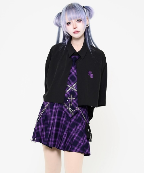 TRAVAS TOKYO(トラバス トウキョウ)の「『TRAVAS TOKYO/トラバス トーキョー』パンクスネクタイシャツ(シャツ/ブラウス・レディース・ブラック/ホワイト・FREE)」の12枚目の写真