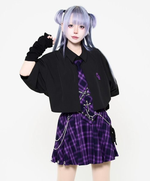 TRAVAS TOKYO(トラバス トウキョウ)の「『TRAVAS TOKYO/トラバス トーキョー』パンクスネクタイシャツ(シャツ/ブラウス・レディース・ブラック/ホワイト・FREE)」の11枚目の写真