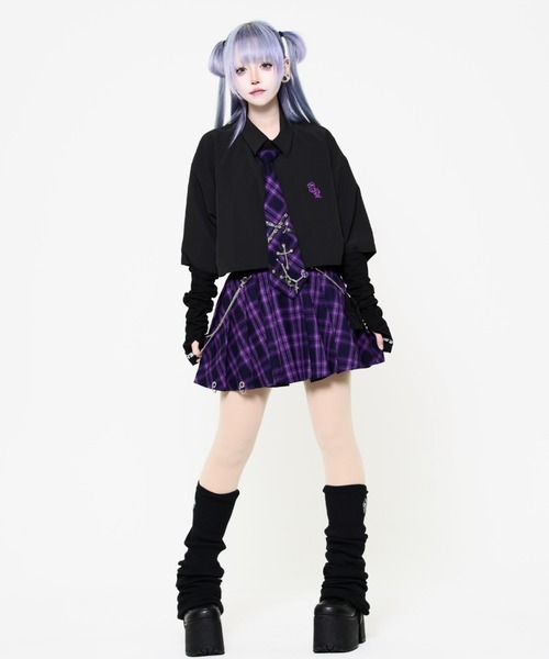 TRAVAS TOKYO(トラバス トウキョウ)の「『TRAVAS TOKYO/トラバス トーキョー』パンクスネクタイシャツ(シャツ/ブラウス・レディース・ブラック/ホワイト・FREE)」の15枚目の写真