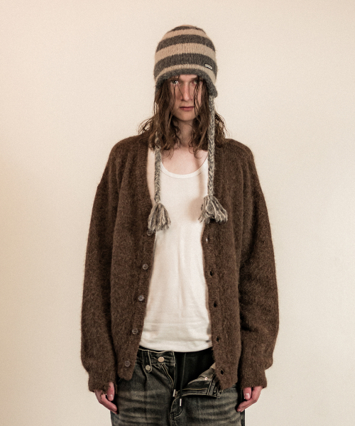 THEVINYLHOUSE（ザバイニルハウス）の「GRUNGE CARDIGAN BROWN（カーディガン/ボレロ・メンズ・その他・S/M/L）」の2枚目の写真