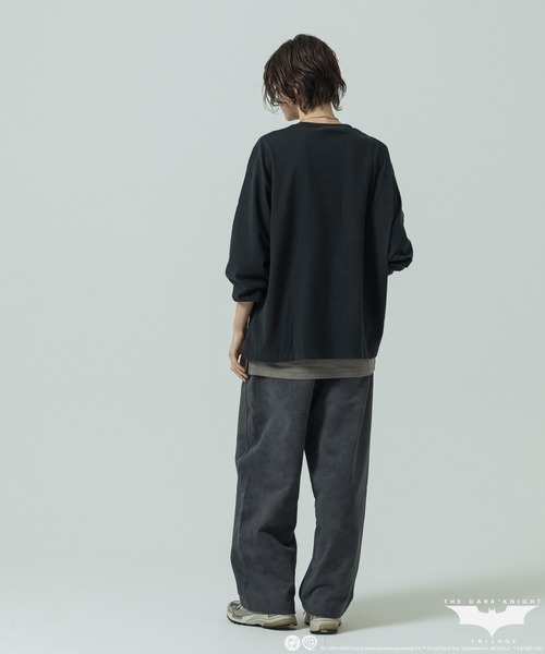 SLICK（スリック）の「【SLICK/スリック】Used Printed One Tuck Sweat Pants/ユーズドプリントワンタックスウェットパンツ/ビンテージ（スウェットパンツ・メンズ・ブラック/グレー・3/1/2）」の5枚目の写真