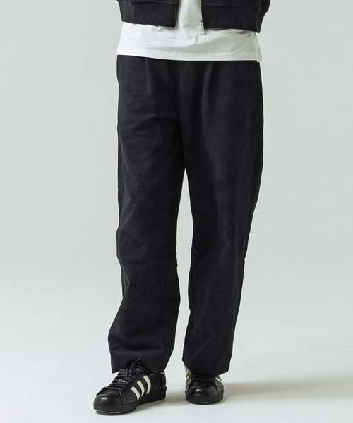 SLICK（スリック）の「【SLICK/スリック】Used Printed One Tuck Sweat Pants/ユーズドプリントワンタックスウェットパンツ/ビンテージ（スウェットパンツ・メンズ・ブラック/グレー・3/1/2）」の6枚目の写真