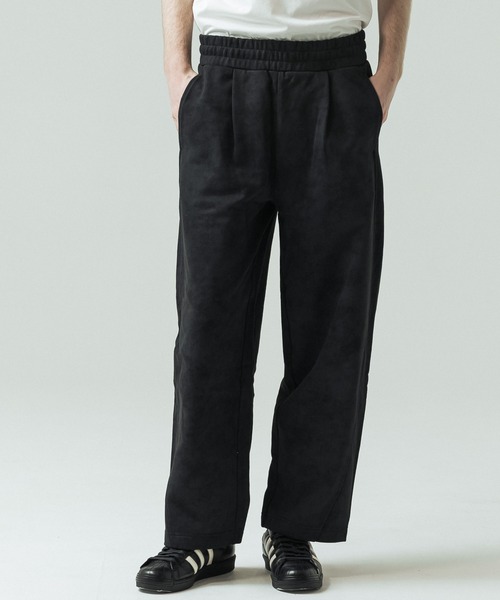 SLICK（スリック）の「【SLICK/スリック】Used Printed One Tuck Sweat Pants/ユーズドプリントワンタックスウェットパンツ/ビンテージ（スウェットパンツ・メンズ・ブラック/グレー・3/1/2）」の10枚目の写真