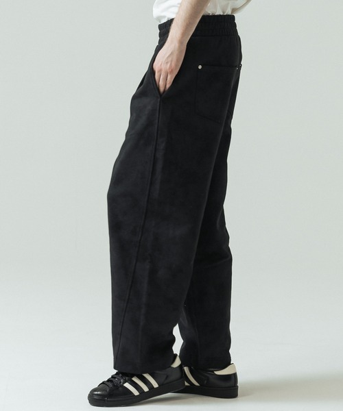 SLICK（スリック）の「【SLICK/スリック】Used Printed One Tuck Sweat Pants/ユーズドプリントワンタックスウェットパンツ/ビンテージ（スウェットパンツ・メンズ・ブラック/グレー・3/1/2）」の7枚目の写真