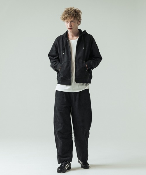 SLICK（スリック）の「【SLICK/スリック】Used Printed One Tuck Sweat Pants/ユーズドプリントワンタックスウェットパンツ/ビンテージ（スウェットパンツ・メンズ・ブラック/グレー・3/1/2）」の19枚目の写真