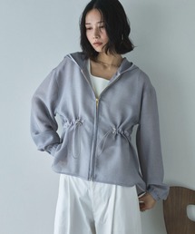 ウエストドロストメッシュパーカー