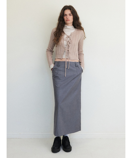ETMON(エトモン)の「Cable Ribbon Knit Cardigan, Light Pink(カーディガン/ボレロ・レディース・その他・FREE)」の4枚目の写真