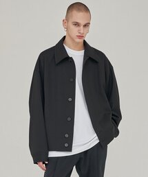 INTERSECTION（インターセッション）の「オーバーサイズヒドンボタンウールジャンパー[ブラック]（その他アウター）」