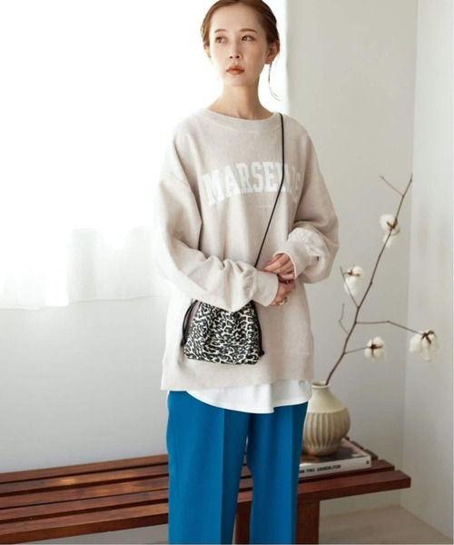 SLOBE IENA（スローブイエナ）の「《WEB限定/追加2》MARSEILLE ロゴスウェット（スウェット・レディース・チャコールグレー/グレー/アイボリー・FREE）」の9枚目の写真